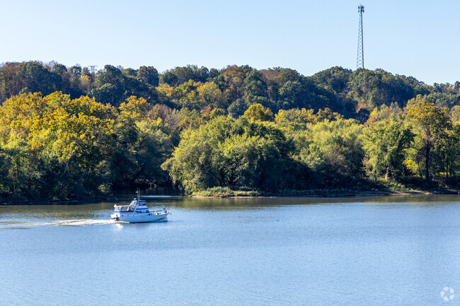 The Ohio River is a defining feature of the Burlington neighborhood as its south border.