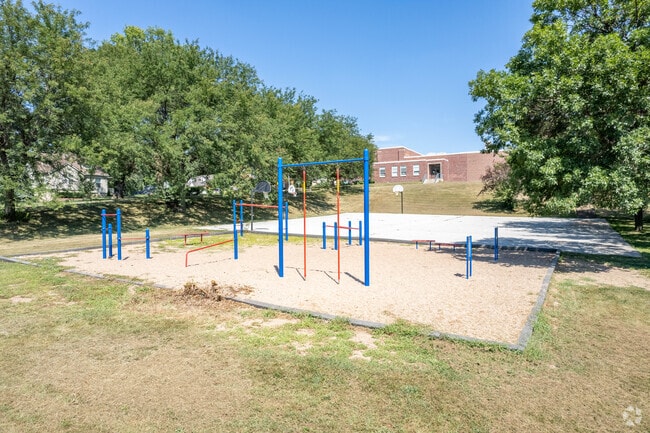 Harrison Elementary School students have plenty of activities to do outside during recess.