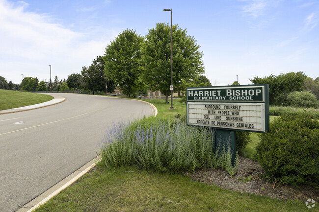 Harriet Bishop Elementary has 56% proficiency in math.