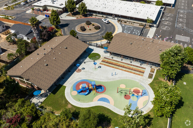 The side playground for younger kids at Palmquist Elementary School in Oceanside.
