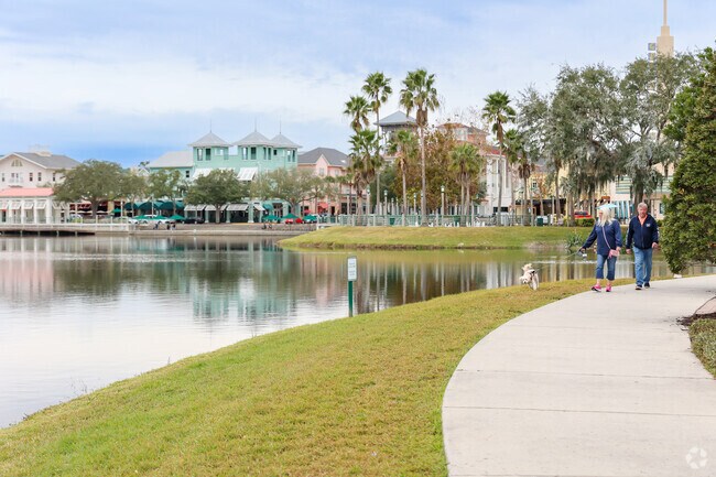 Celebration locals can take a stroll around Lake Rianhard at Celebration Lakeside Park.