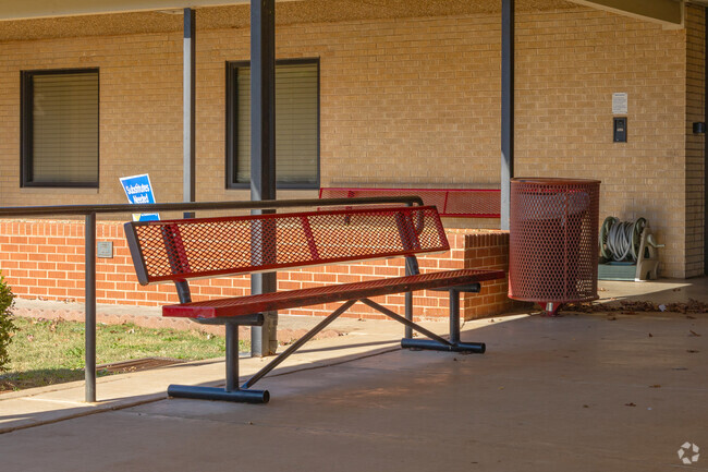 Students can rest while they are waiting for the bus at Ridgecrest Elementary.