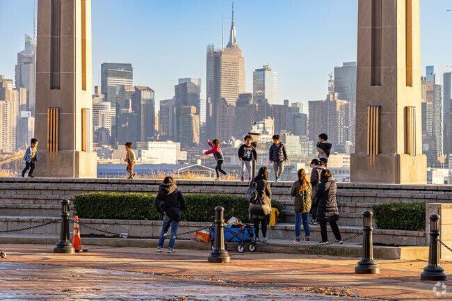 The Waterfront Walkway in West New York is known for the incredible views of Manhattan.