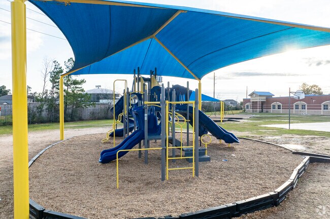 Kids have plenty of play options on the playgrounds and fields of Chet Burchett Elementary.