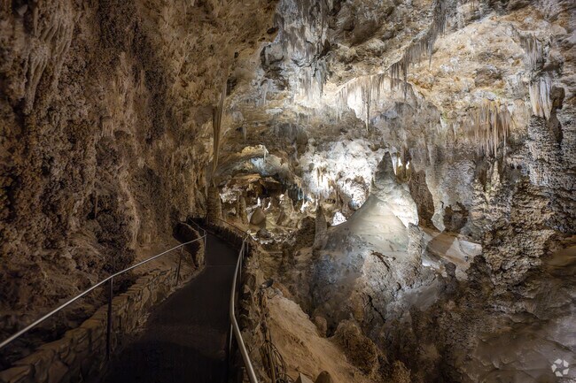 The 47,000-acre Carlsbad Caverns National Park, about 20 miles southwest, is a UNESCO World Heritage site, showcasing the Chihuahuan Desert ecosystem and over 120 limestone caves.