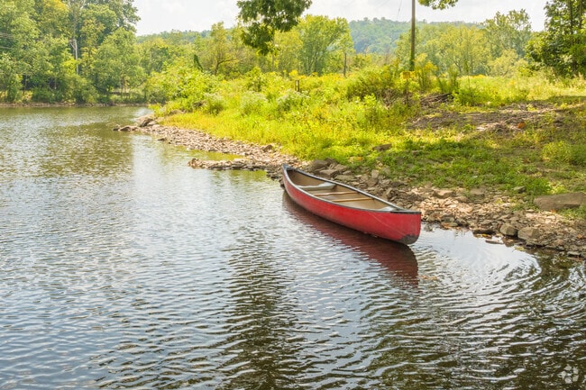 Lower Frederick Township residents dock their boats along the Perkiomen Creek.