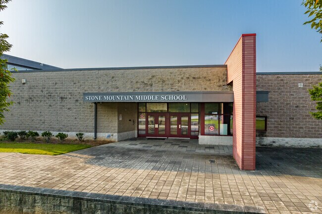 Entrance to Stone Mountain Middle School in Atlanta.
