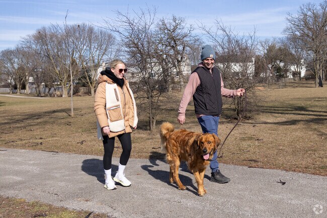 Woodland Park includes walking path that’s accessible from several residential streets.
