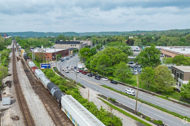 Spring Grove Village has industrial roots evident today in it's factories and train tracks.