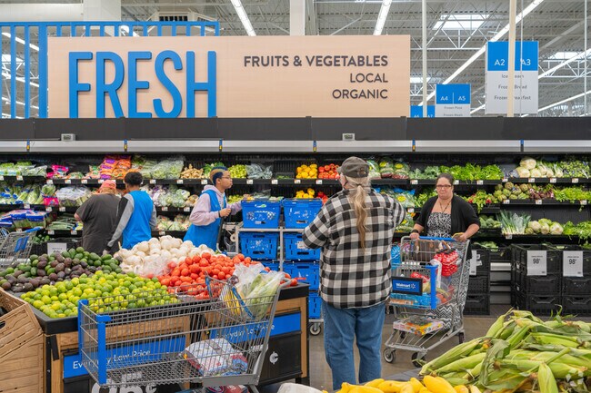 Tindall Heights residents can pick up fresh produce at the local Walmart Supercenter.