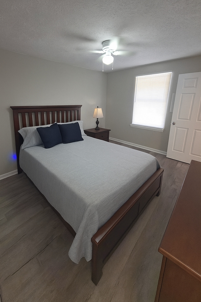 Bedroom furniture not included