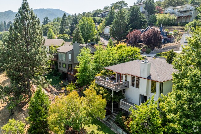 Homes on the hillside in North Ashland, have stunning views of sunsets and sunrises.