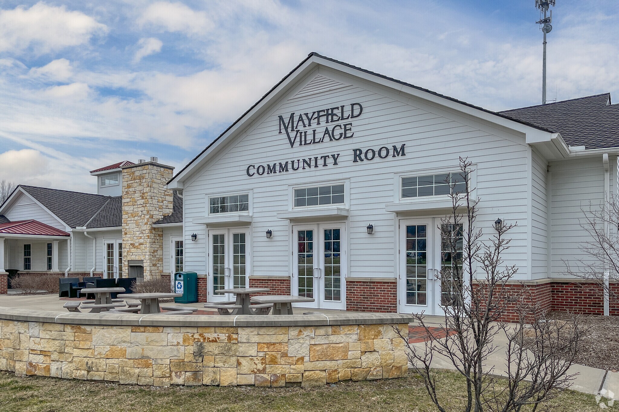 The Mayfield Village Parks department encourages gatherings at the Community Room.