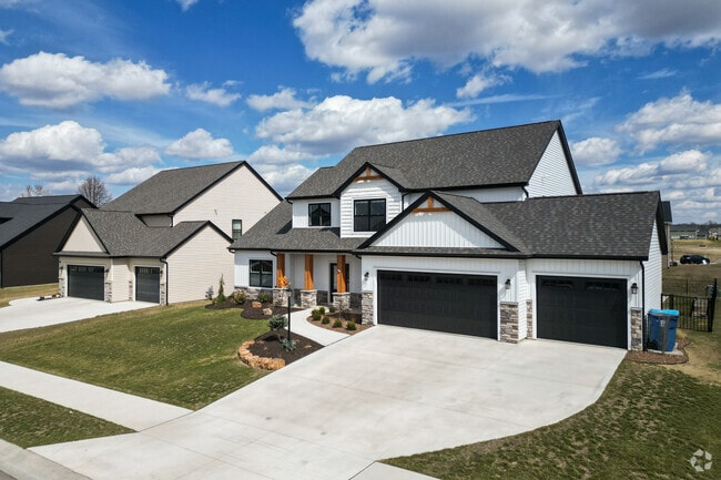 New traditional homes are popping up on the outskirts of Huntertown.