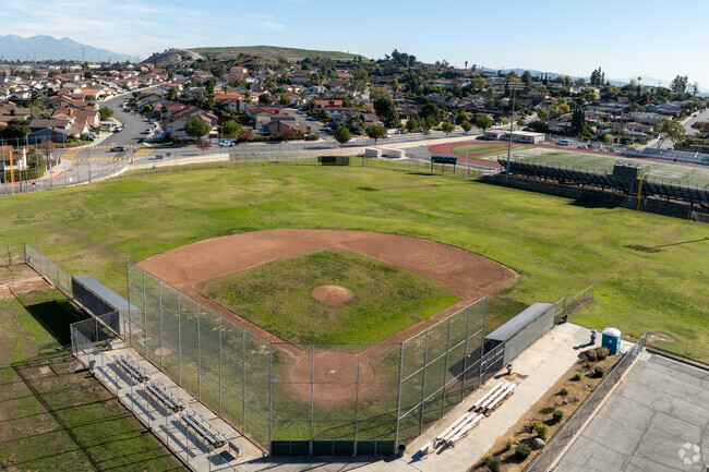 Baseball field at Schurr High School in the city of Montebello, Ca.