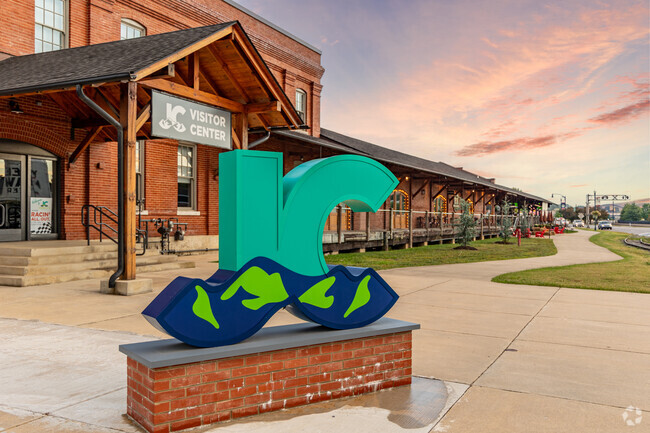 Downtown Johnson City is filled with art and sculptures.