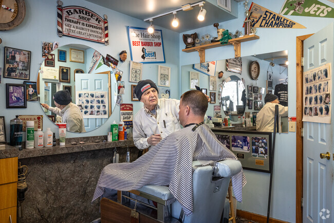 Ron the master barber has owned and operated The Hair Shop, a timeless neighborhood barber shop and White Meadow Lake stalwart, for 57 years.