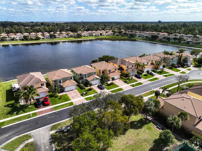 Spanish-style homes on the water in Royal Palm Estates.