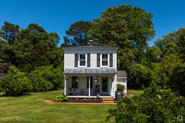 An early 1900s home in the center of Accomac is representative of the age and style of homes in this cute town.