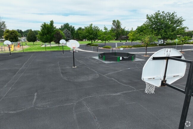 Students at Cynthia Mann Elementary School can enjoy a game of basketball during recess.