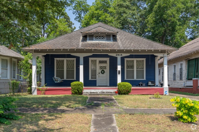 Waverly Terrace homes have front porches big enough for outdoor furniture.