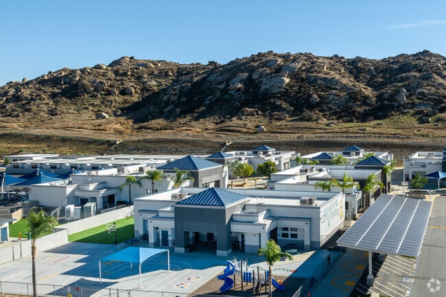 The younger kids enjoy the smaller playground at Sierra Vista Elementary School in Perris.