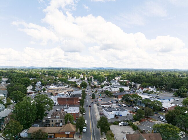 A view of development and change is where the X meets in Forest Park, MA.