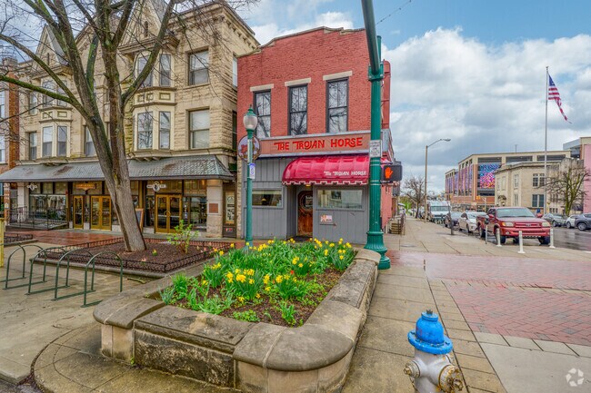 The Trojan Horse, just off Courthouse Square on Kirkwood Ave, serves up gyros in Old Northeast.