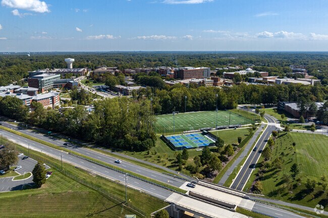 George Mason University's campus is is in the center of the community.