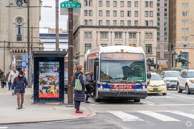 SPETA busses make getting around Logan Square a breeze.