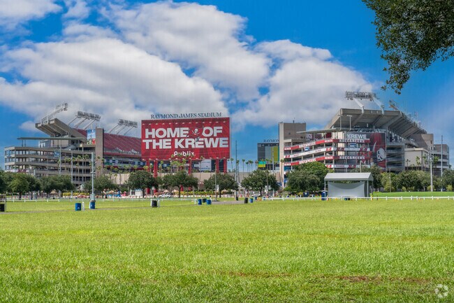 Pinecrest West Park neighbors love being close to the Raymond James Stadium, for football games.