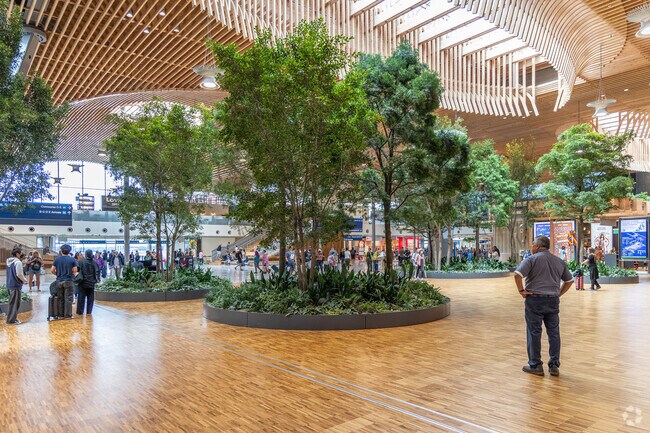 Portland International Airport is located 48 miles south of Longivew via Interstate 5.