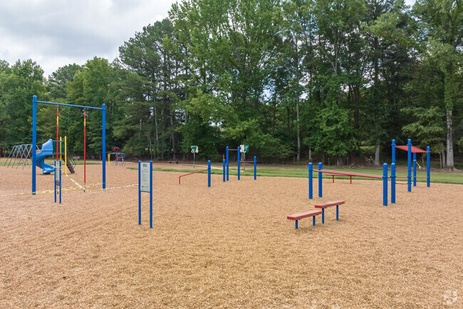 You will find an obstacle course at Oak Grove Central Elementary School.