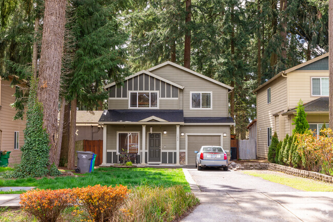 New Modern Home beneath large pines in the Glenfair Neighborhood.