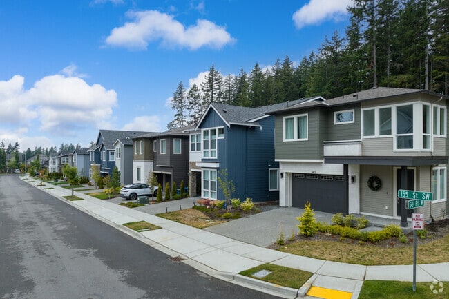 Contemporary single family homes can be found in several areas of Meadowdale.