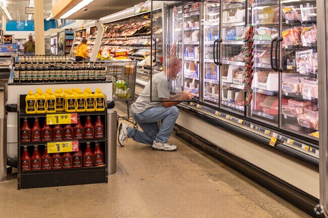 Residents of Mueller Park can head to Kroger for their grocery needs.