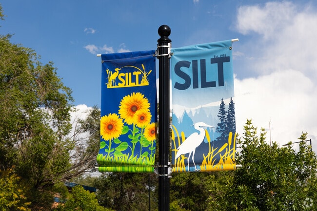 A welcome sign greets visitors exploring Silt.