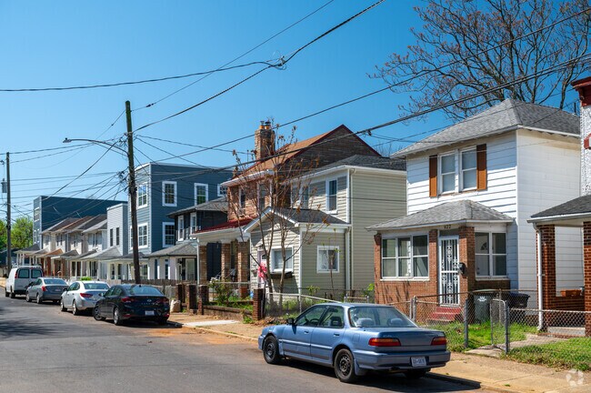 Rows of homes are the norm on Deanwood neighborhood streets.