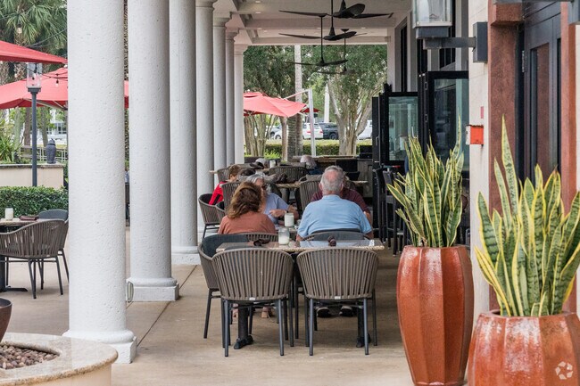 Residents and guests of Valencia Cove can dine in one of many restaurants in the Delray Marketplace.