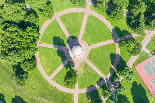 Walk around the band stand at the Boston Common near Chinatown.