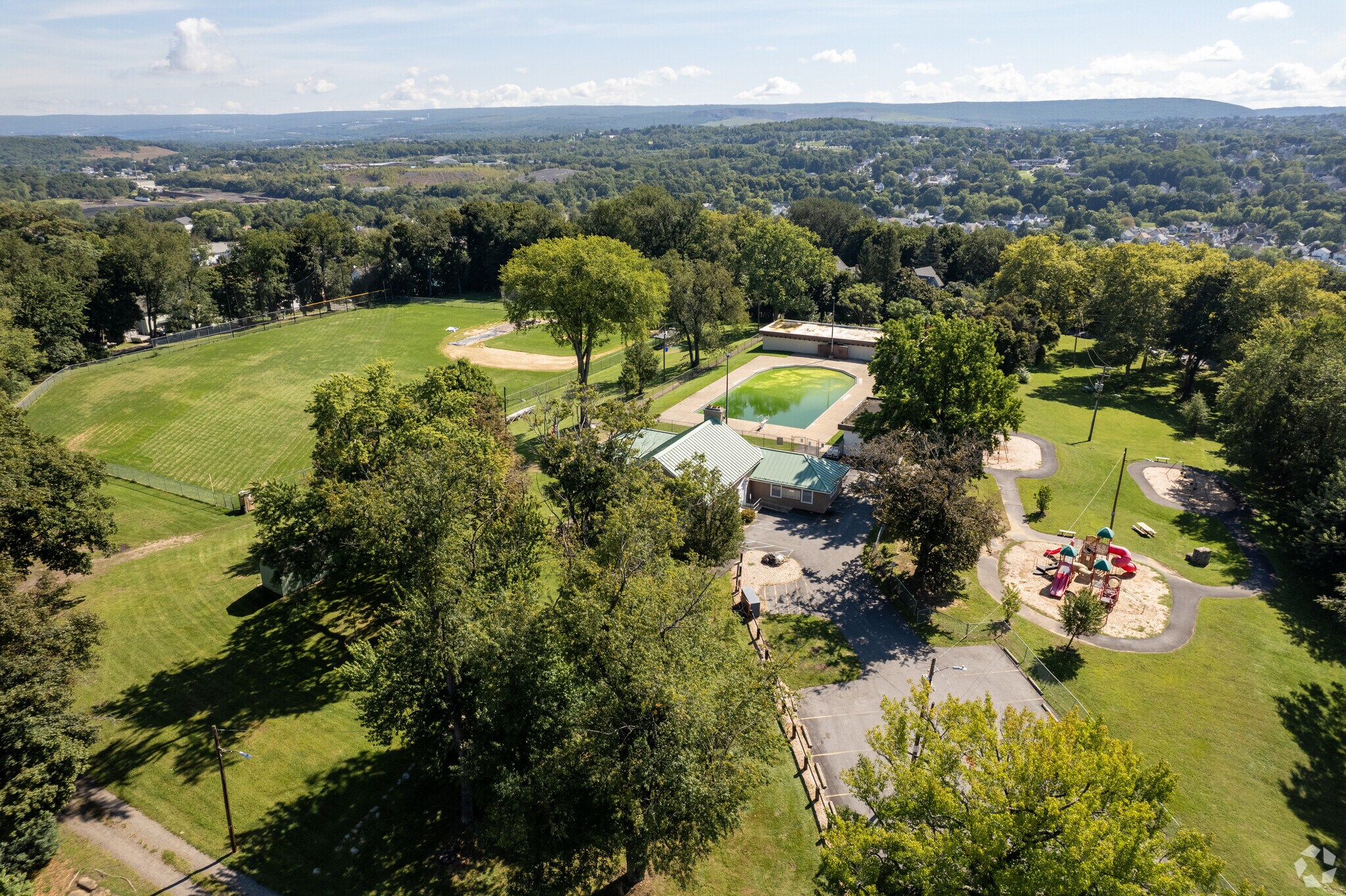 Weston Park in Providence features a playground, a pool, and a baseball field.