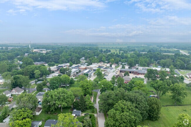The main strip of Mahomet is a classic small town downtown but is undergoing revitalization.