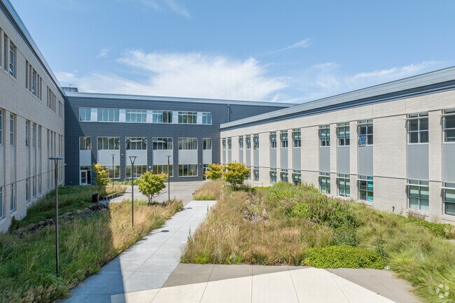 The Back of Milwaukie High School which houses Milwaukie Academy of The Arts.