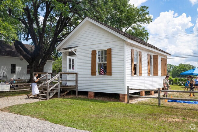 The old Semmes school house was relocated to Heritage Park and comes alive for Heritage Day.