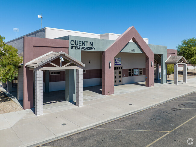 Quentin Elementary School entrance.
