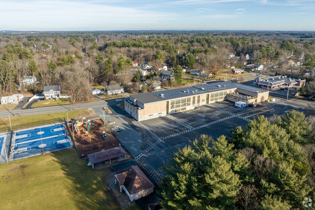 An aerial overview of the Shawsheen Elementary School in Wilmington, MA.