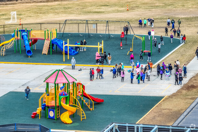 Eason Elementary School students enjoy time outside to play and learn.
