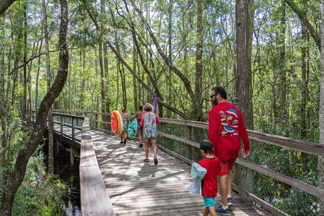 Rocky Bayou Estates residents can visit Turkey Creek and trails for scenic adventures.