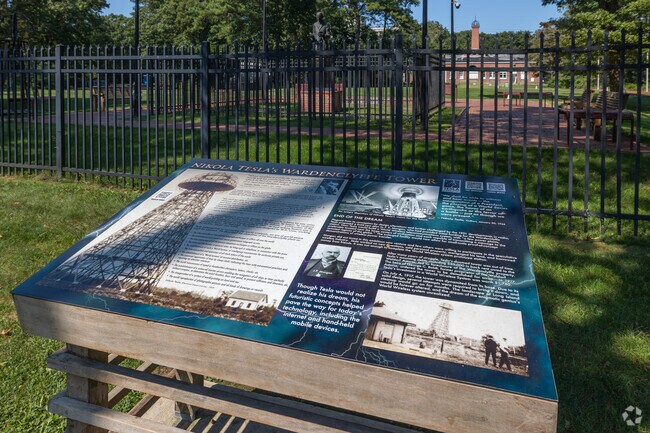 Nikola Tesla's Wardenclyffe Tower is a historical remnant in East Shoreham.