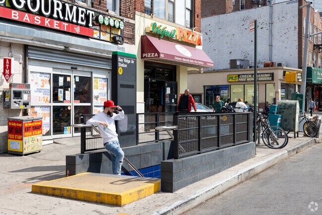 The R train is Bay Ridge takes about an hour to reach midtown.